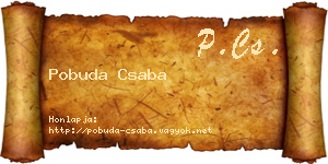 Pobuda Csaba névjegykártya